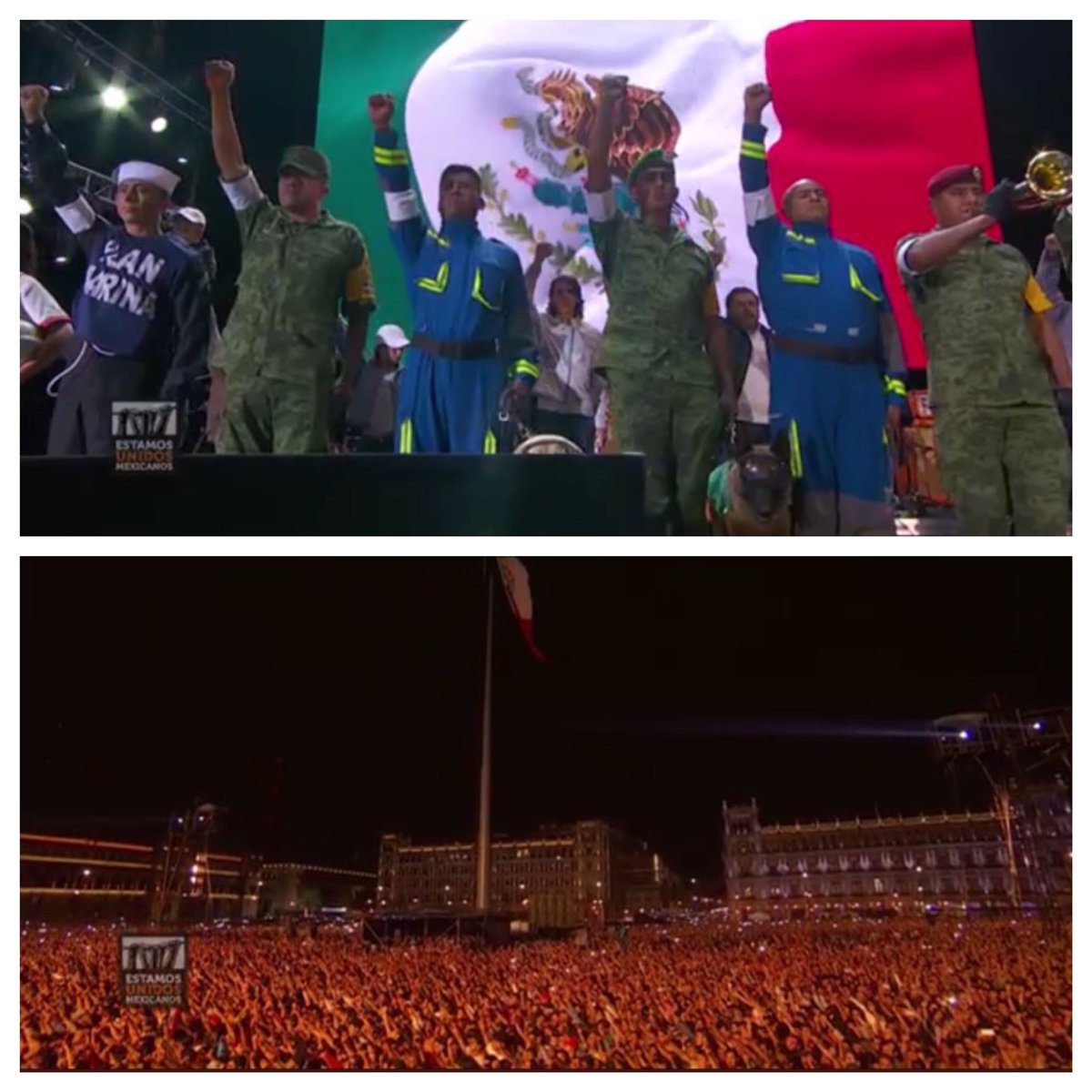Que gran momento! Minuto de silencio México #estamosUni2MX #FuerzaMexico #TeamoMexico <a href="/EstamosUni2MX/">Estamos Unidos MX</a>