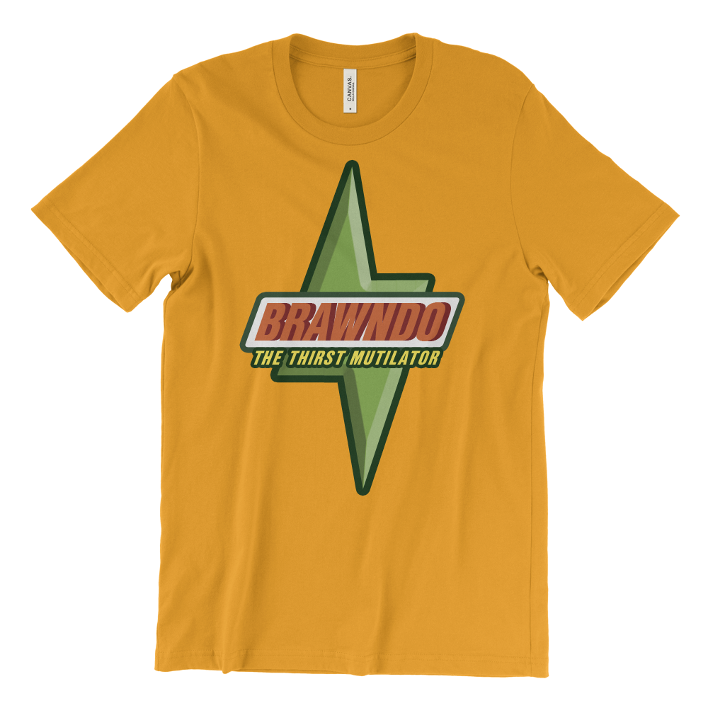 FictionalCorps's tweet photo. BRAWNDO The Thirst Mutilator | As seen in Idiocracy (2006). Get a Brawndo logo T-Shirt from $28! #brawndo #idiocracy https://t.co/38W1HZLgvv https://t.co/0FJYOznAGS