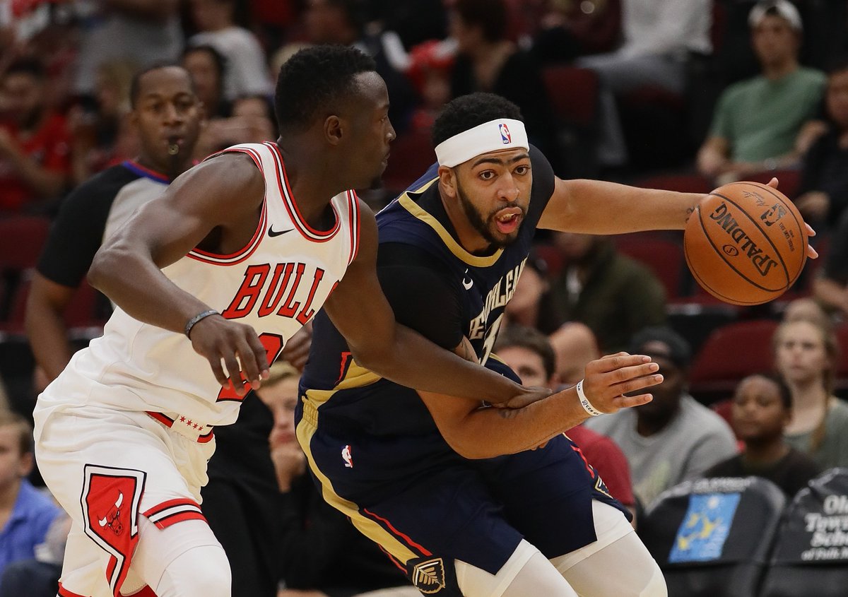 PelicansNBA's tweet photo. #Pelicans take the W in Chicago topping the Bulls 108-95! #DoItBig https://t.co/YeOGQnTH9l