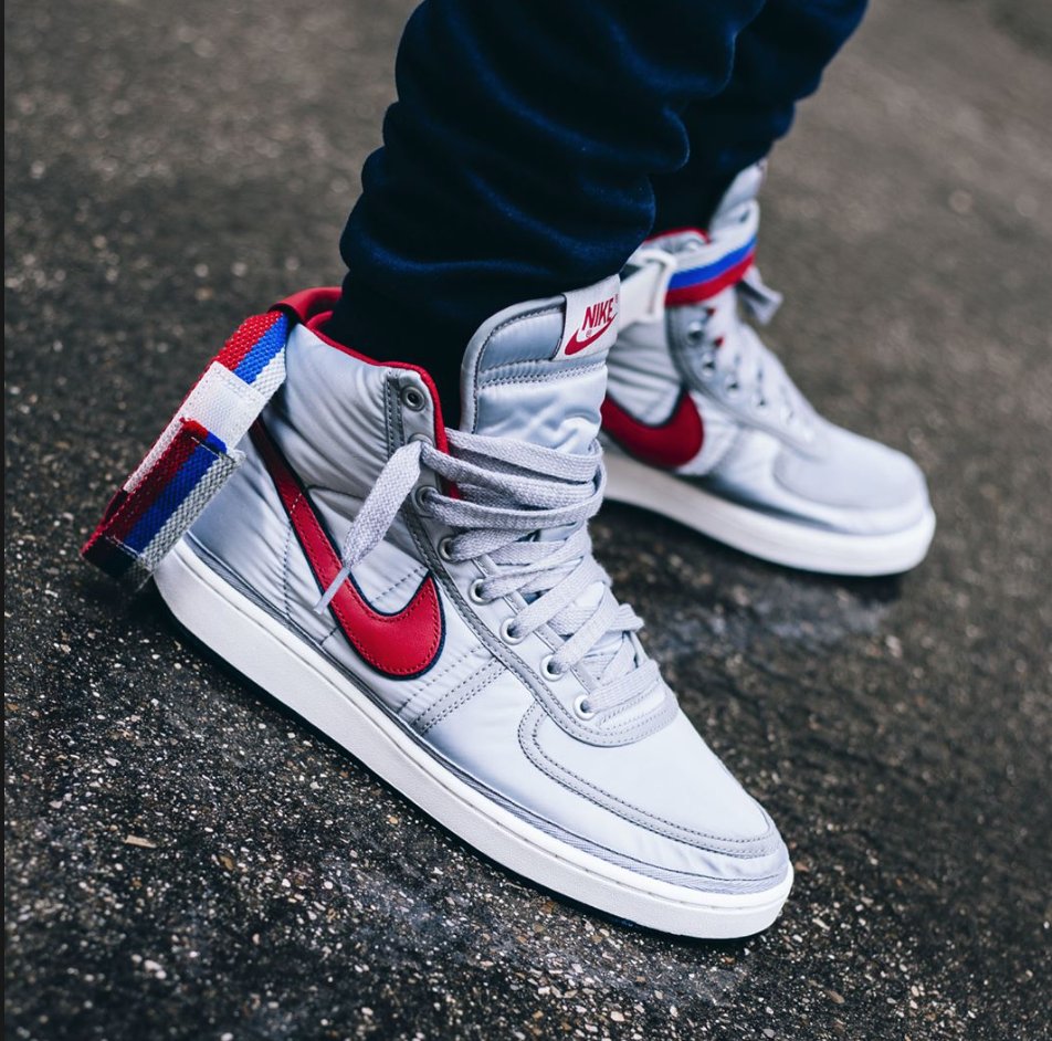 nike vandal high supreme silver