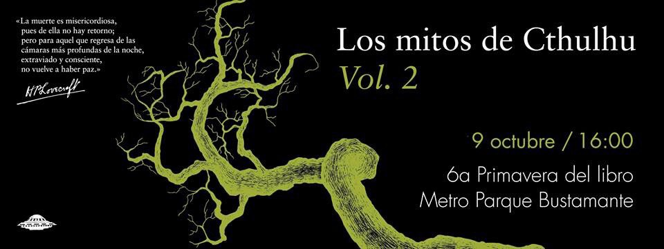 Mañana lunes 9 de oct. 16 hrs. <a href="/AbduccionEd/">Abducción editorial</a> lanza traducción chilena de Los mitos de Cthulhu en Primavera del libro, metro Bustamante