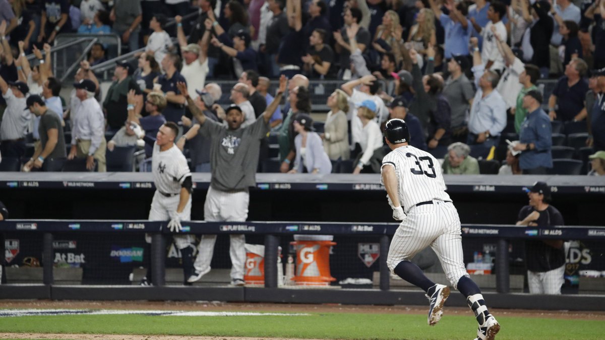 Yankees's tweet photo. CC and Judge's reactions: 💯. https://t.co/f84bMQ3Yva