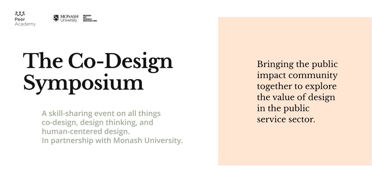 wearehuddle's tweet photo. Excited to be part of the October 2017 #codesignsymposium with @Peer_Academy & @MonashUni 13 Oct ⚡ join us! ⚡ See https://t.co/ZMMZbve8HP https://t.co/kZxBg5QHBm