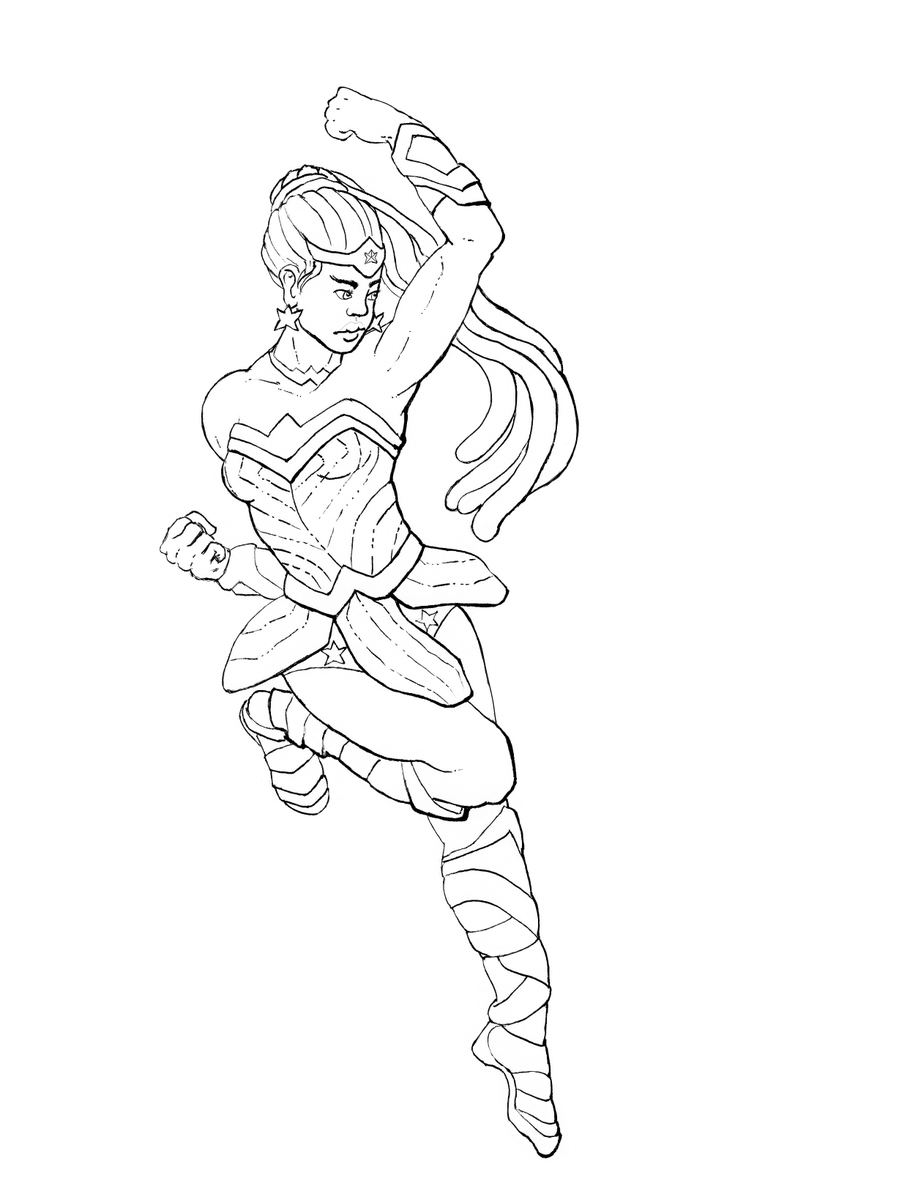 TheCreativeKay's tweet image. #Inktober no01 is  Nubia
I'm only doing one per week this year. My theme is #HeroesOfColor
#copicmarkers #inktober2017 #wonderwoman #fanart