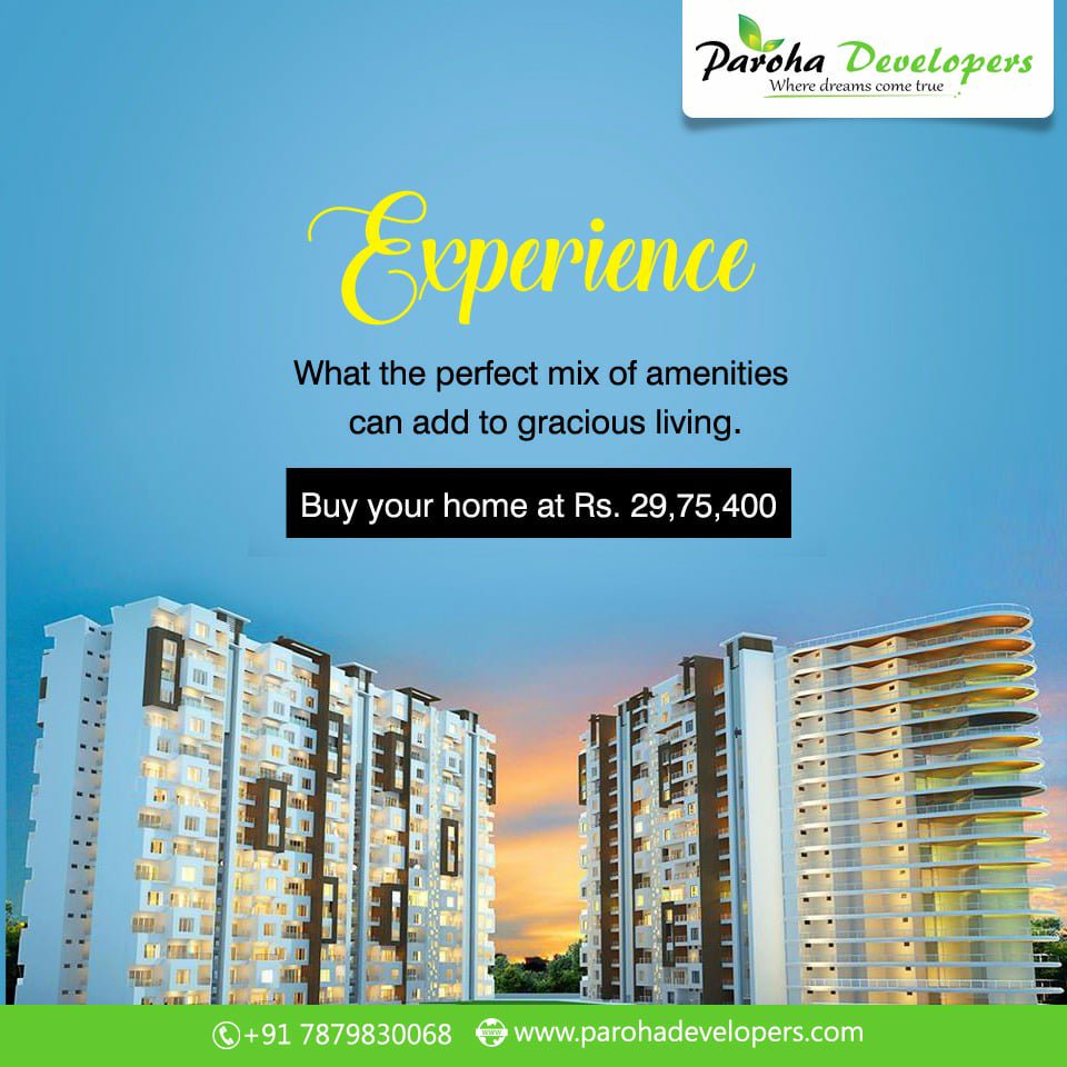 ParohaD's tweet photo. #parohadevelopers let's your dreams and aspirations fly high and touch the sky. Book a #luxurious abode for you and your family https://t.co/pzTFZnBrT0