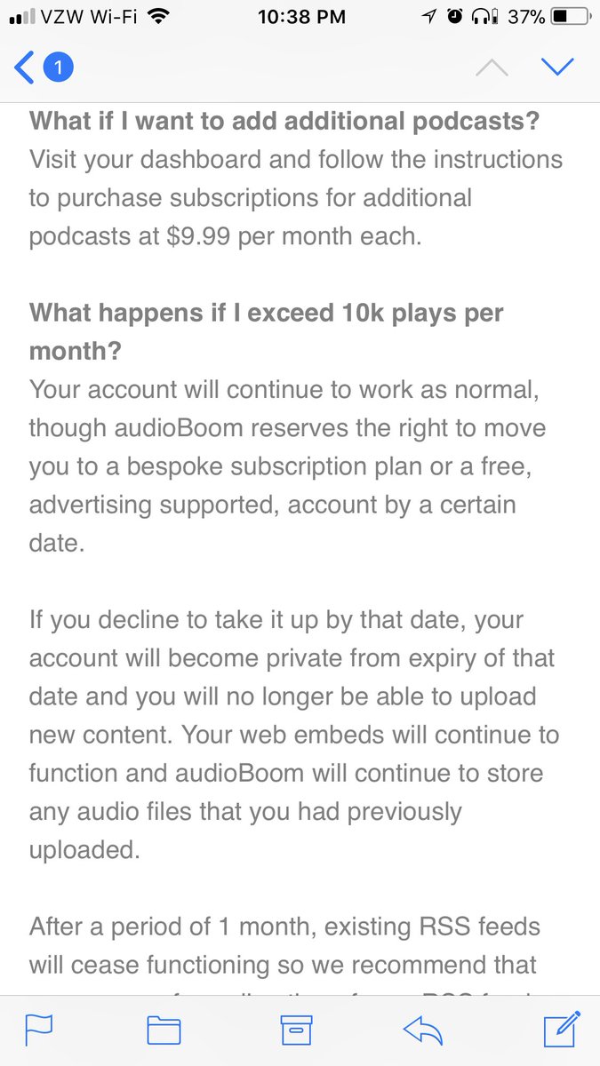 truecrimerev's tweet photo. Changes @audioboom remind why it’s worth it to host your own #podcast. They’re running a business, which means users always second to $$$. https://t.co/d4fMGSIWxW