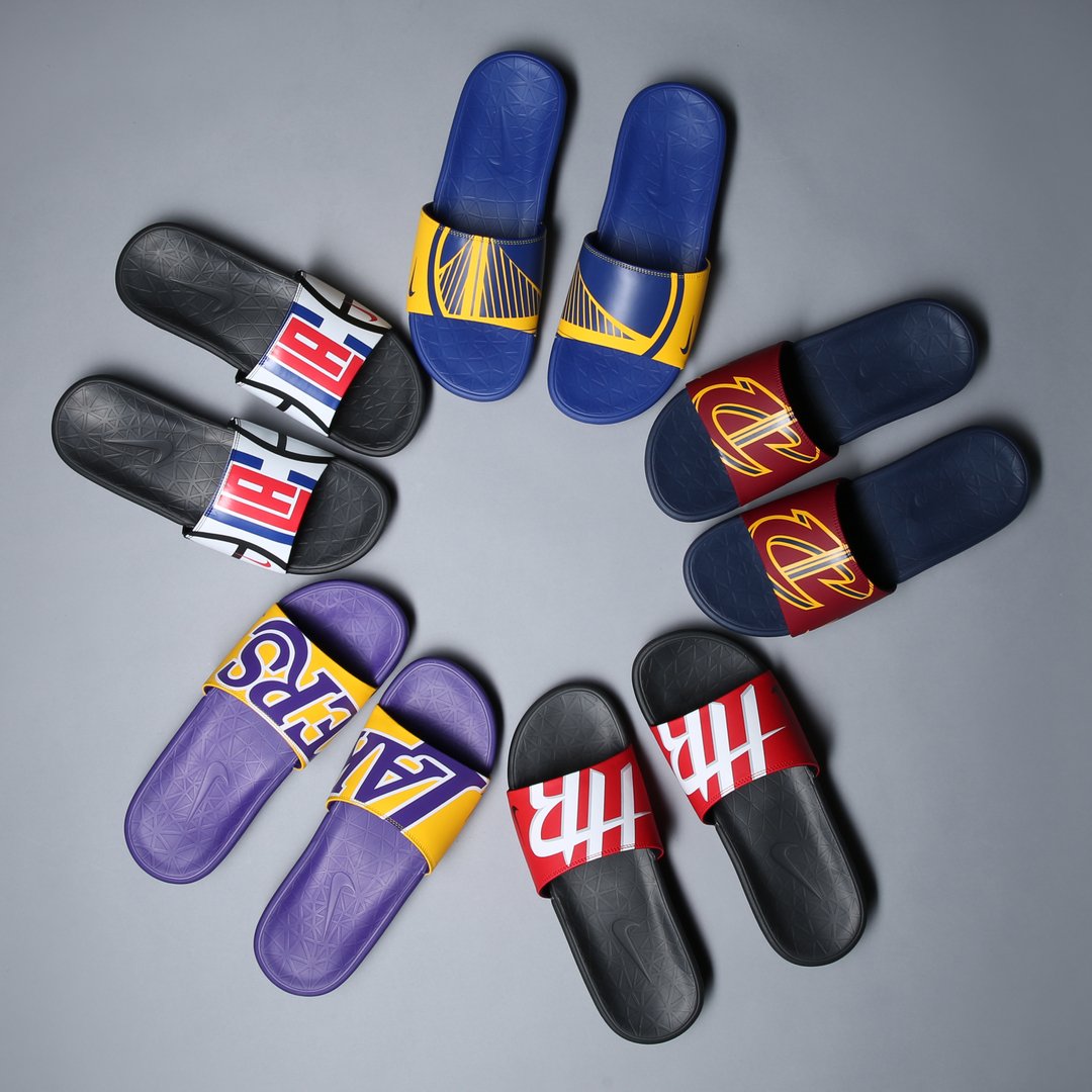 Shiekh.com on Twitter: "#Nike #Benassi #Solarsoft Slides will be here on 10.12! Whose are you on? #Lakers #Warriors #Cavs #Rockets #LAClippers https://t.co/CLokmNxYfw" / Twitter