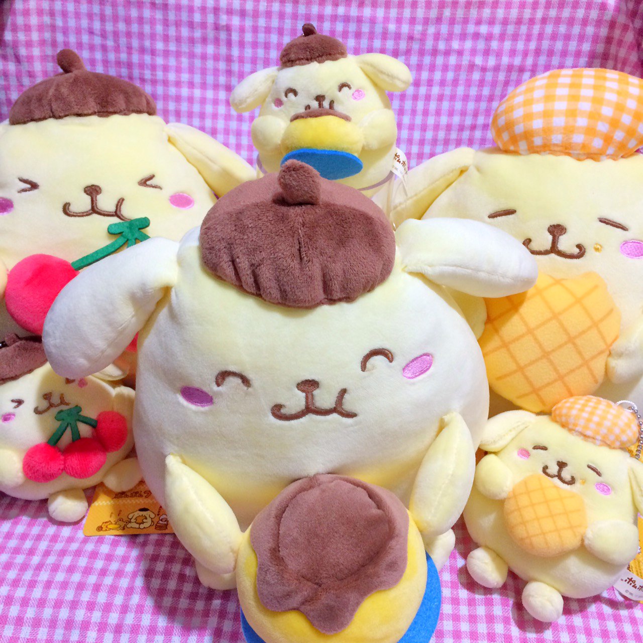 ポムポムプリンもぐもぐ3体＆ぬいぐるみマスコット