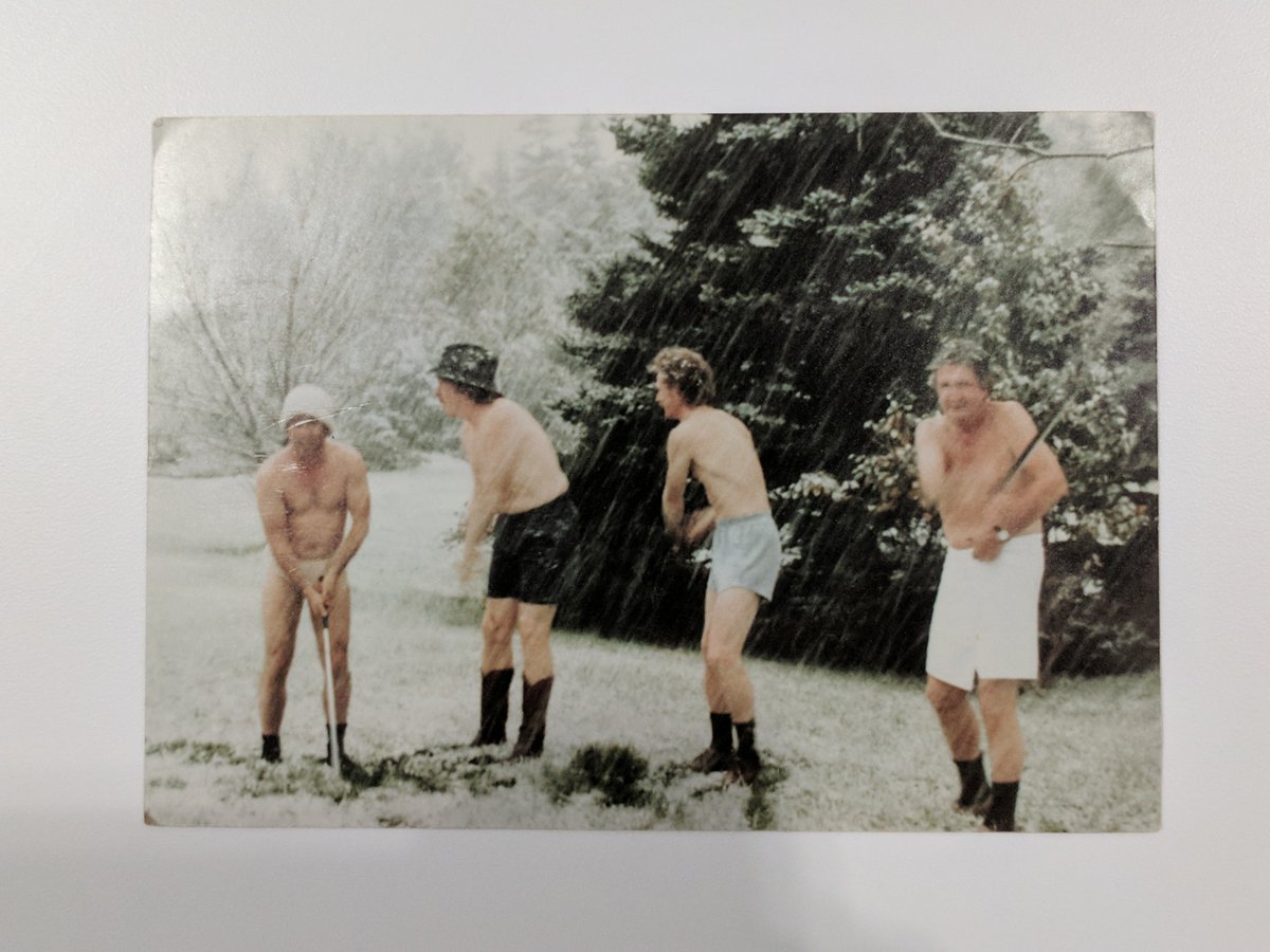 Here's Don (on the right) from Thanksgiving 1981 golfing in Ingonish. He'll talk about a special opportunity for golf lover @ 7:25