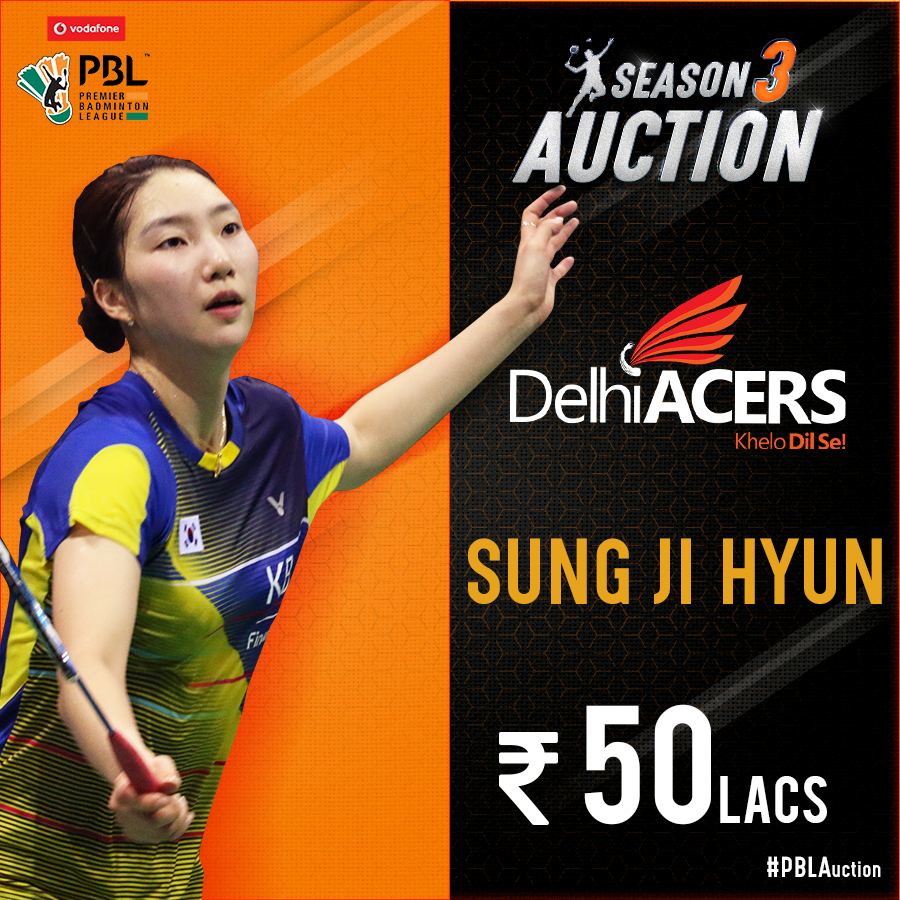 PBLIndiaLive's tweet photo. She was impressive in the last season and her loyalties will be changed this time around. Welcome to the Korean Sung Ji Hyun!

#PBLAuction https://t.co/4E8TVOpfoU