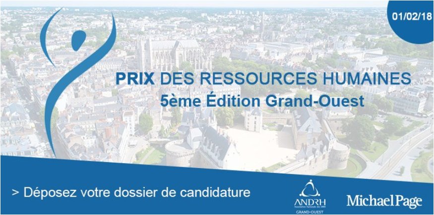 EdenredFrance's tweet image. RT @michaelpagefr Entreprises du Grand-Ouest vous avez jusqu’au 27/10 pour vous inscrire au #PrixRH 2018  ➡ bit.ly/2xtAvk6