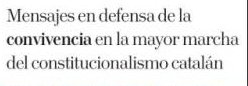 Silenciosos que gritan
Mayoría social que es minoría
Defensa de la convivencia con gritos de Puigdemont a prisión

❤️ el mundo al revés