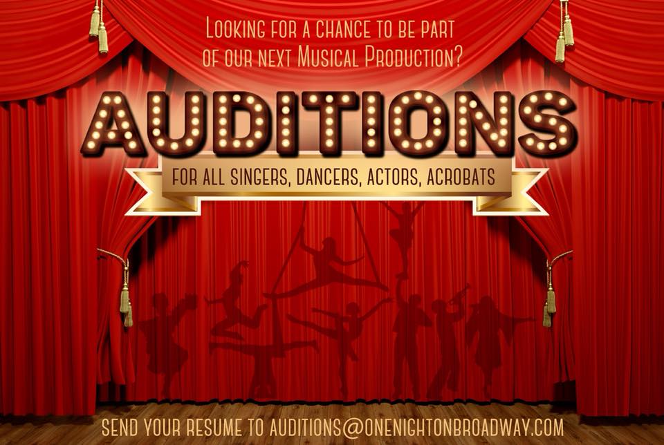 onobroadway's tweet photo. #Singers #Dancers #Actors #Acrobats 
Wanna be part of our next #Musical production? auditions@onenightonbroadway.com https://t.co/3Uv4Om2tvD