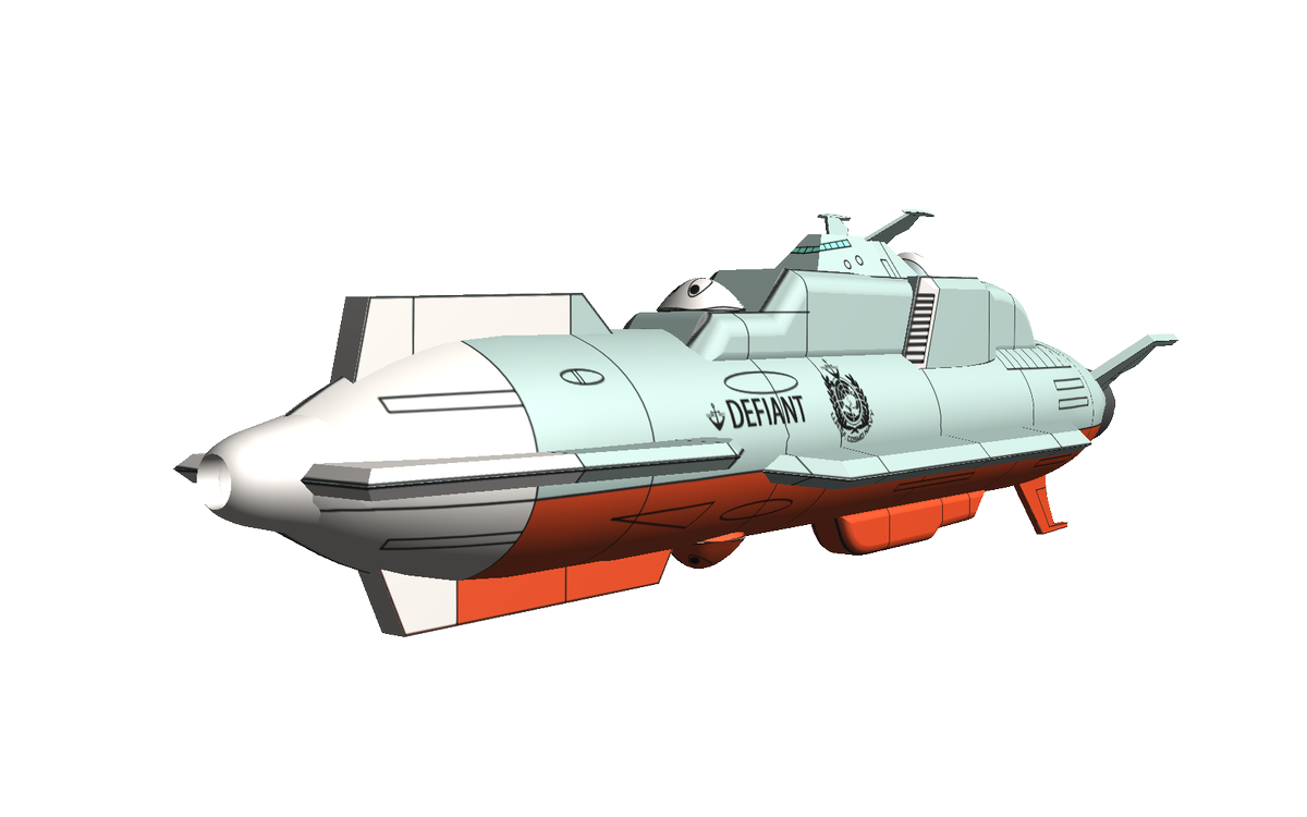 ミレーネル リンケ中尉 さっきのイントレピッドっぽい張りぼて 艦首の方ちょっと直した それと ディファイアンスとサラトガも作った Yamato22 Yamato2199 宇宙戦艦ヤマト