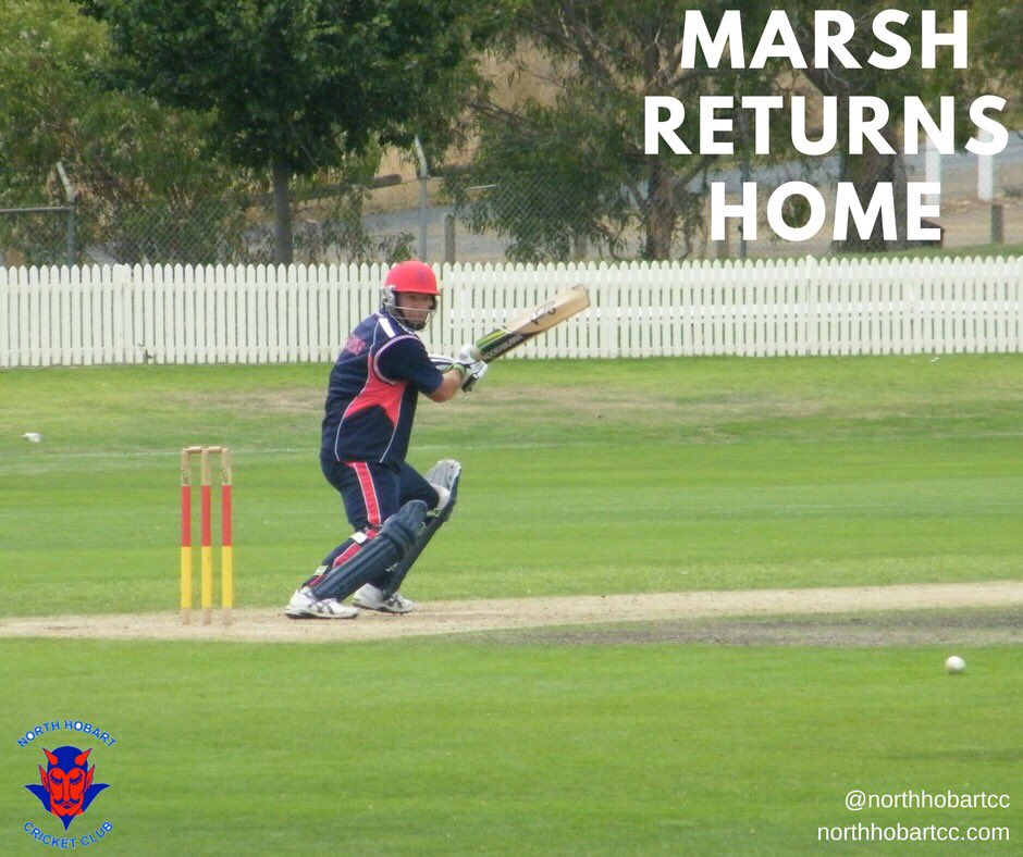 Dan Marsh returns to the NHCC. 

MORE: bit.ly/2y9FLbn

🏏🔴🔵 #NHCC #GoDees #GrandOldFlag <a href="/CTPremierLeague/">Cricket Tasmania Premier League</a>