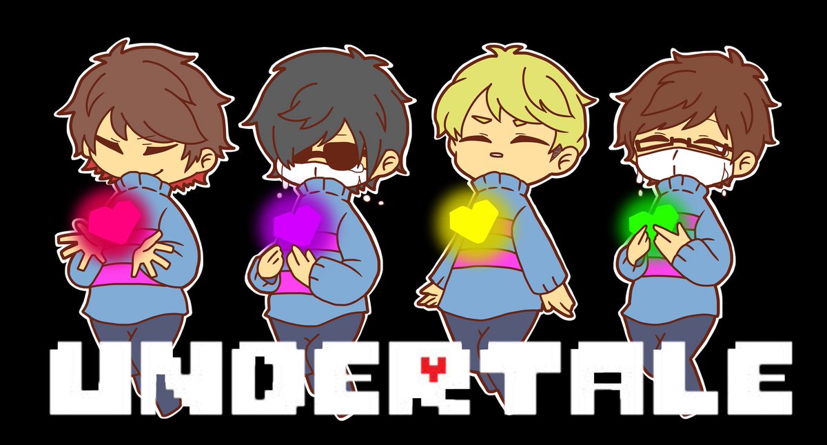 わかめ 新しい枠でお会いしましょう En Twitter Undertale 最終兵器俺達 ずーーーっとやりたかったイラスト やっと出来ましたー 我ながら頑張りました 感想など聞かせてください バイト組泣かせました ごめんなさい