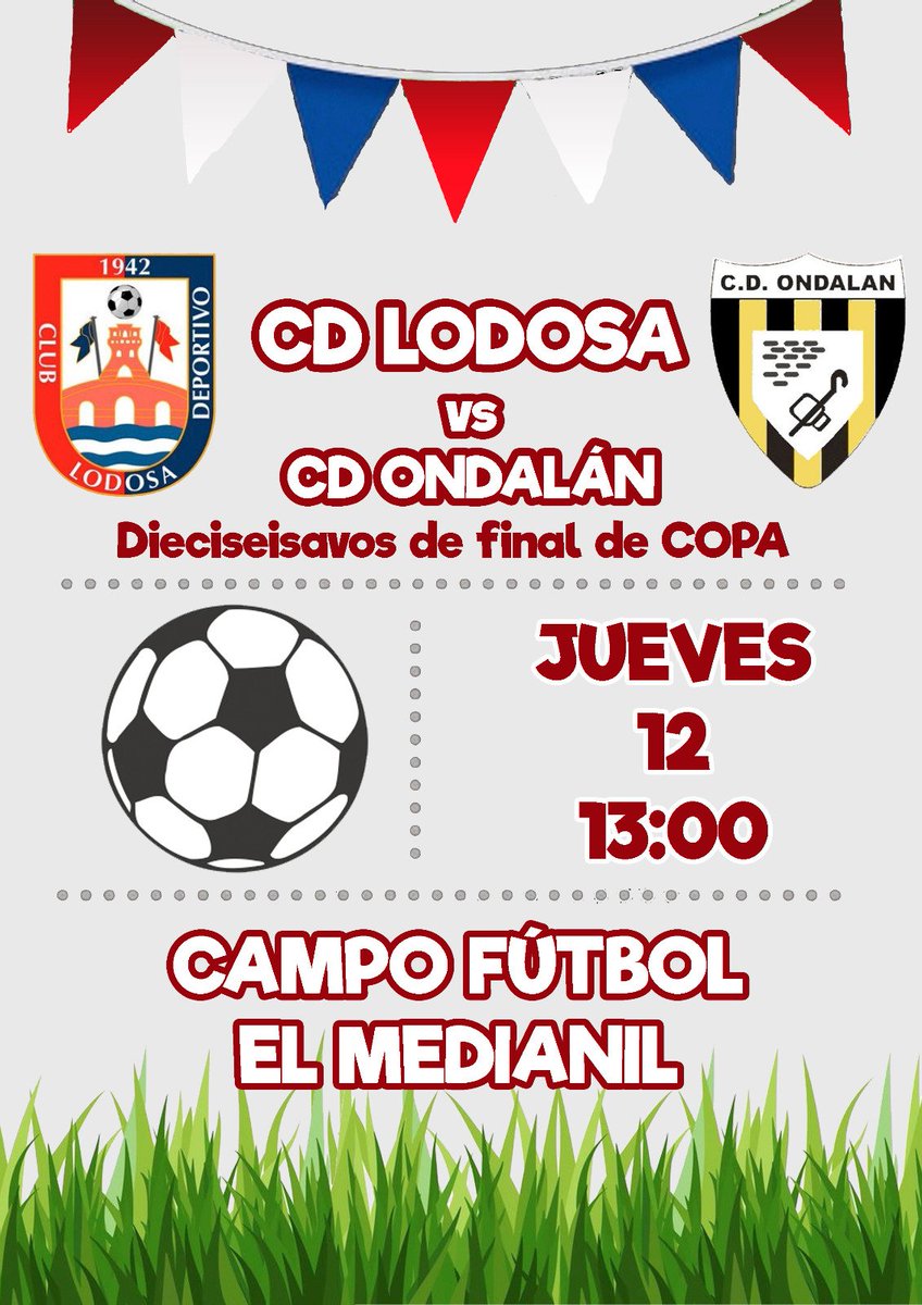 cdlodosa's tweet photo. VUELVE LA COPA
Interesante eliminatoria  el próximo jueves 12 de 10 a las 13:00 En el  Medanil. PARTIDO UNICO
te esperamos. AUPA LODOSA https://t.co/Qf3smvPF83