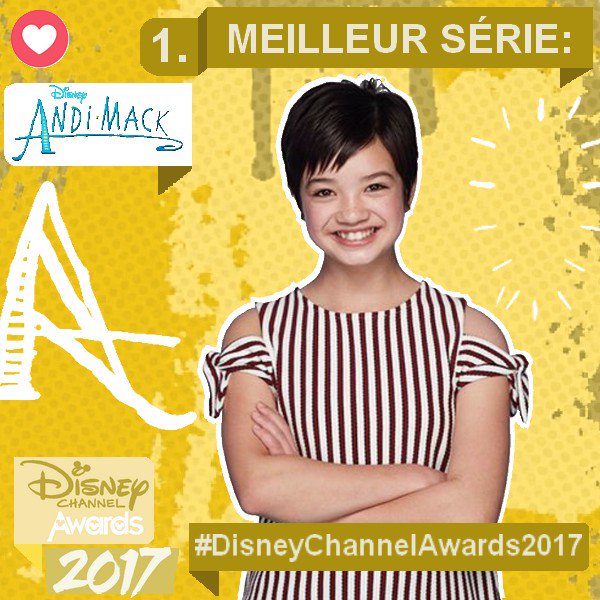 DCMagOff's tweet photo. #DisneyChannelAwards2017 #1
Meilleure série de Disney Channel!
#SoyLuna
#Andi
#AgentKC
#HarleyLeCadetDeMesSoucis https://t.co/zF14DsDGGt