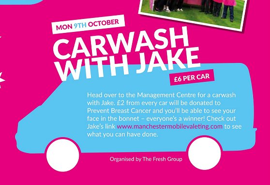 wearepreventBC's tweet photo. TODAY!
#Charity car-wash 8.30am-5.30pm
Outside The De Vere Hotel at Cheadle Royal Business Park
#PaintPink #PreventBreastCancer https://t.co/BdfdIRBnBJ