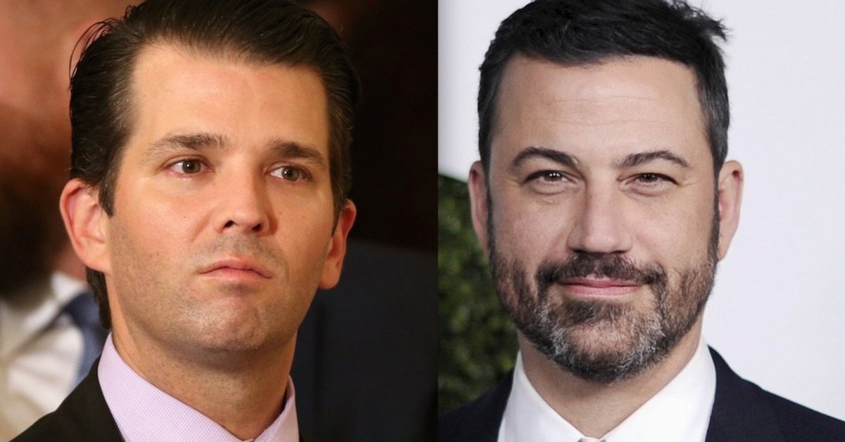 HuffPost's tweet photo. Donald Trump Jr's attack on Jimmy Kimmel backfires spectacularly https://t.co/z6pcDosctL https://t.co/HgfdOcn0IF