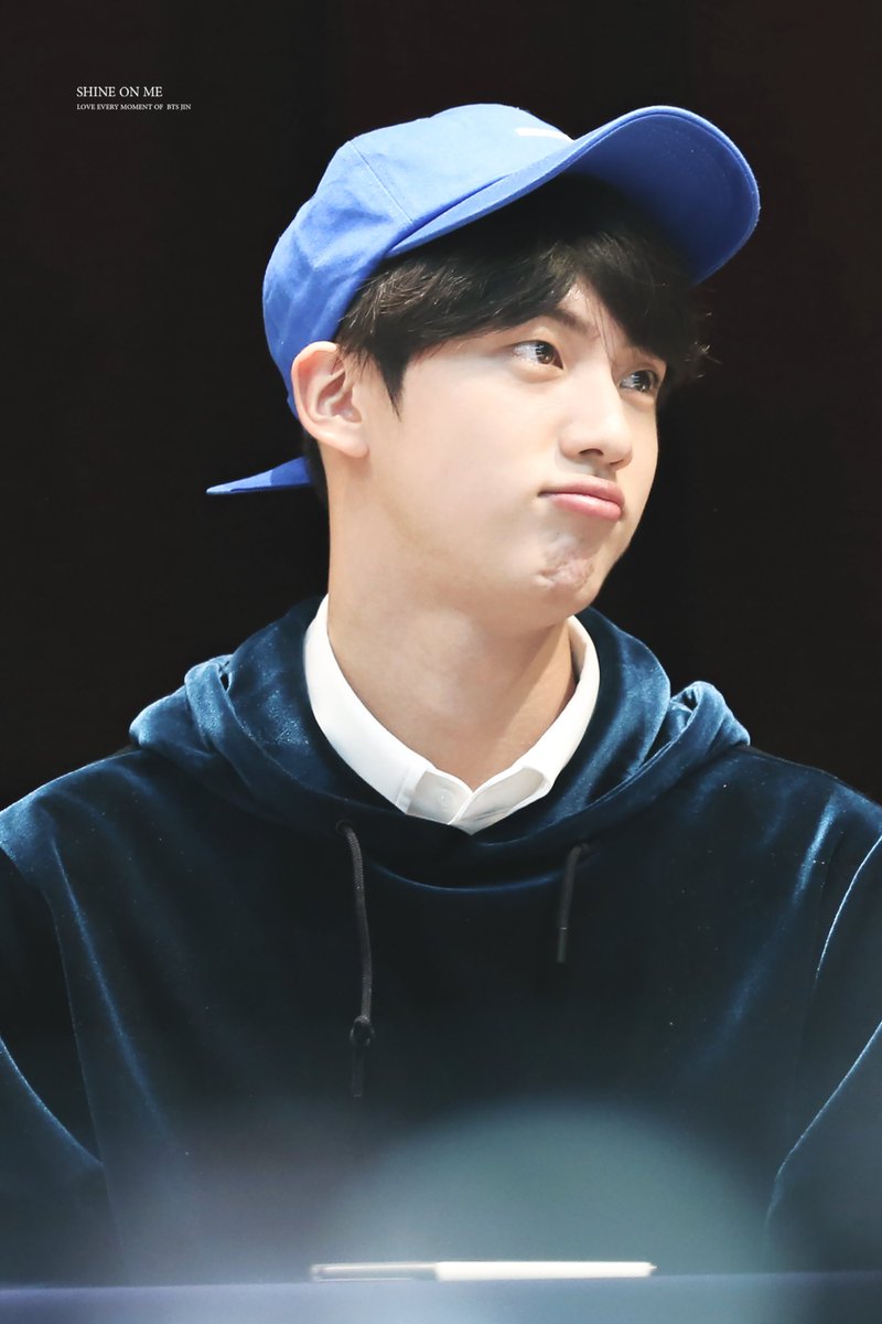 BTS Jin Updates Tonight on Twitter "171008 Hongdae Fansign cr