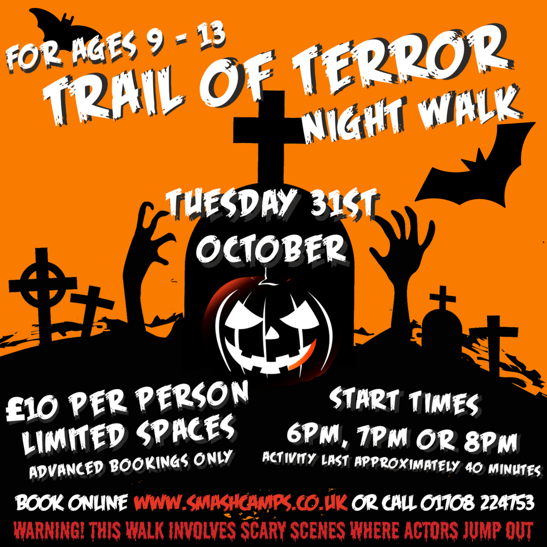 StubbersCentre's tweet photo. Love #Halloween? Don't miss out on our Trail of Terror! Battle zombies with Laser Tag guns on our spooky night walk! https://t.co/nfSbfzODjR https://t.co/GCSJT6b6js