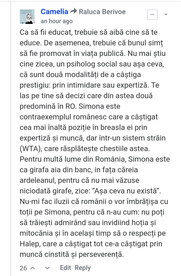 Camelia_NB's tweet image. Gânduri în prima zi când numărul 1 în lume este o româncă și prea mulți români caută noduri în papură 😤😒