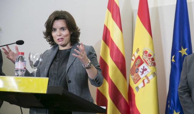 Soraya Saenz de Santamaria charges against Catalonia's independence.