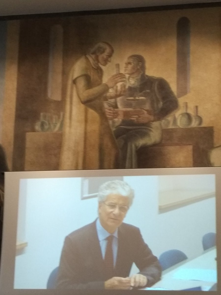 joanma747's tweet photo. Andrea Thiche talking about future strategies in science in GEOSS in a room inspired by paintings of European past. @eurogeoss @eraplanetgeo https://t.co/wu6cTTVnhH