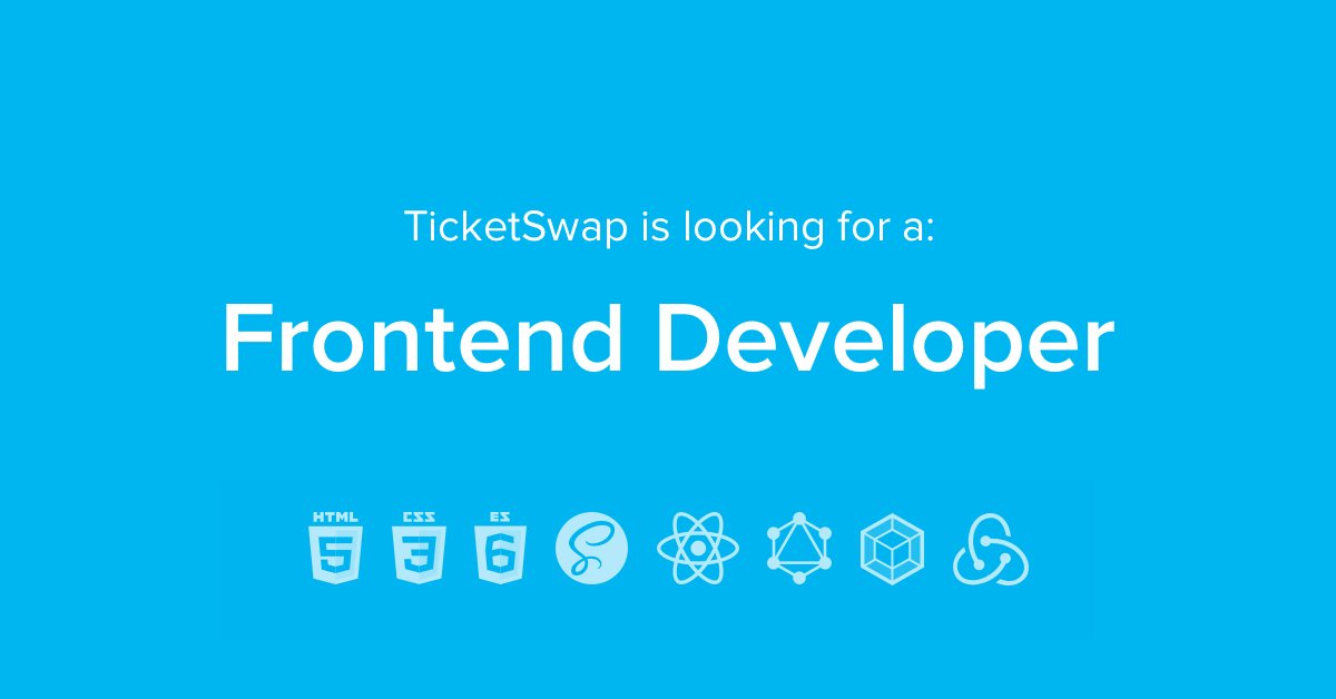 TicketSwap is looking for a Frontend Developer 💥 ticketswap.homerun.co/frontend-devel…