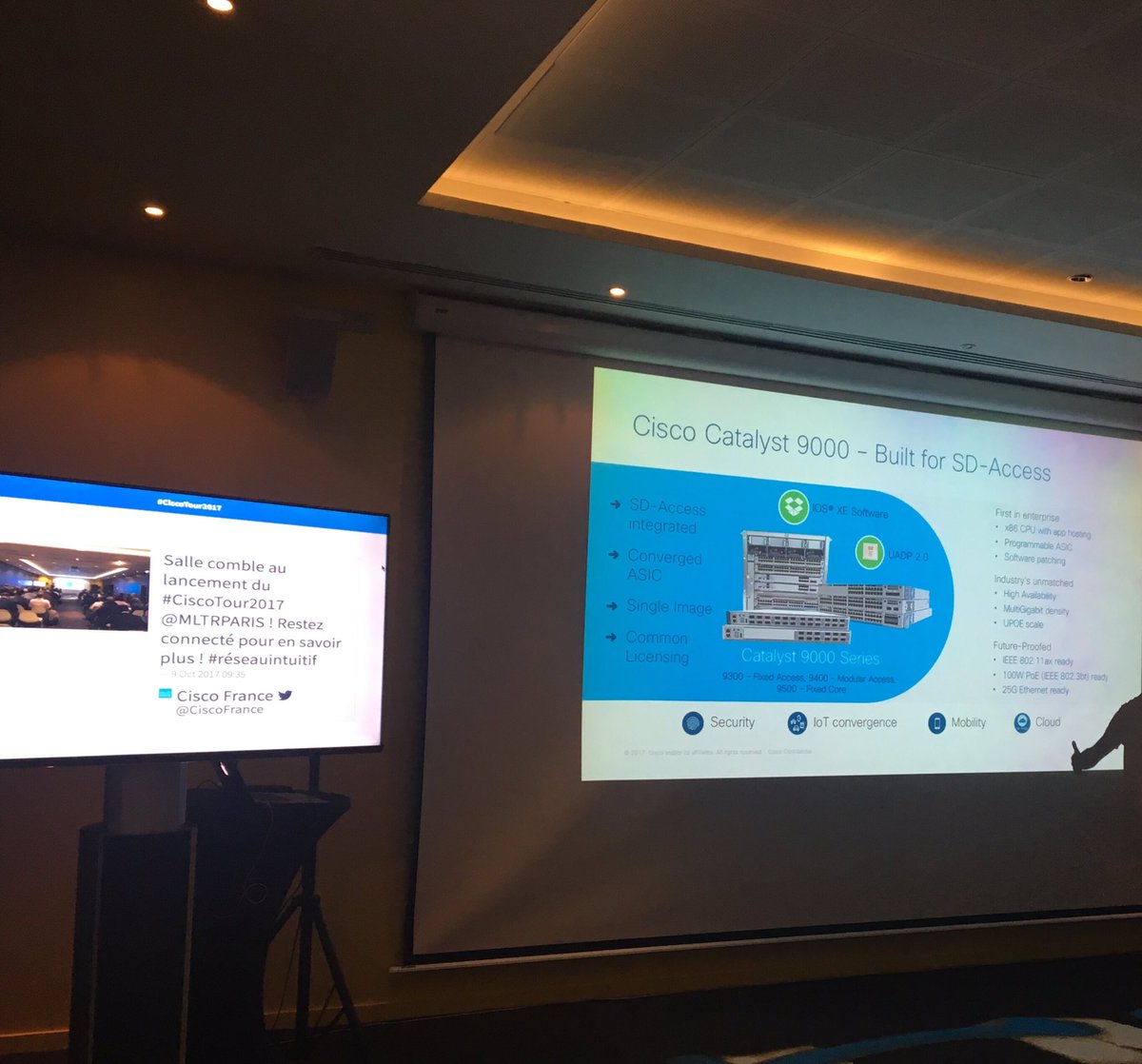 _mmarija's tweet image. Présentation du nouveau Catalyst 9000 au #CiscoTour2017