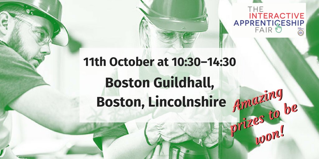 Apprentice_Fair's tweet image. Give your career a boost 🚀 at the Interactive Apprenticeship Fair in Boston, this Weds, 11th Oct.
buff.ly/2xK97xN