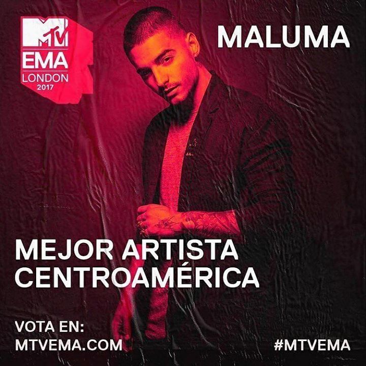 Grandmosx's tweet photo. @maluma nominato a #MTVEMA2017. Vota già su https://t.co/Rq1nQaljbk! Team#Maluma https://t.co/eE3yBhqdEH https://t.co/yVcdFpAlLc