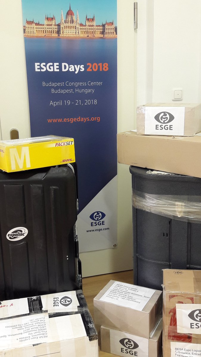 ESGE_news's tweet photo. ESGE is all packed to go to @my_ueg. See you in Barcelona!
#ESGE #impossibletopacklight #LearningArea #UEGweek https://t.co/SpRZvMfX2y