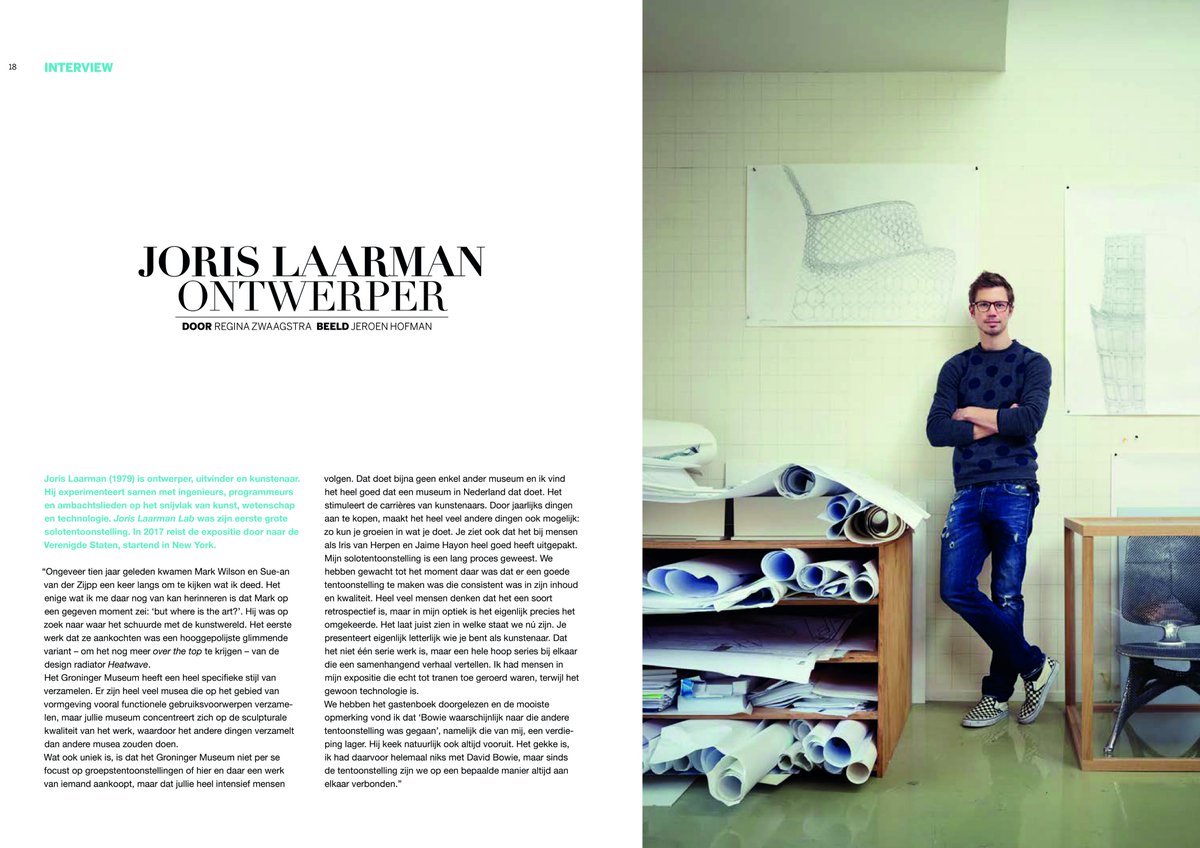 groningermuseum's tweet image. Joris Laarman is nu te zien in het beroemdste design museum van Amerika! Wij spraken hem over de samenwerking met het Groninger Museum.