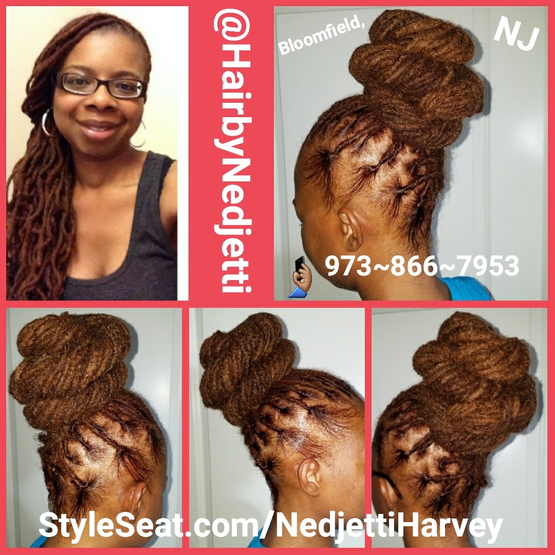 HairbyNedjetti's tweet photo. #Naturalistas #Locs by #Nedjetti #icecreambun #locsbun created 4 a Queen on the go👸🏽#color ✔#locsstyle ✔#locsgrooming✔ C U➡#NewJersey #Salon https://t.co/BsQO3v3bND