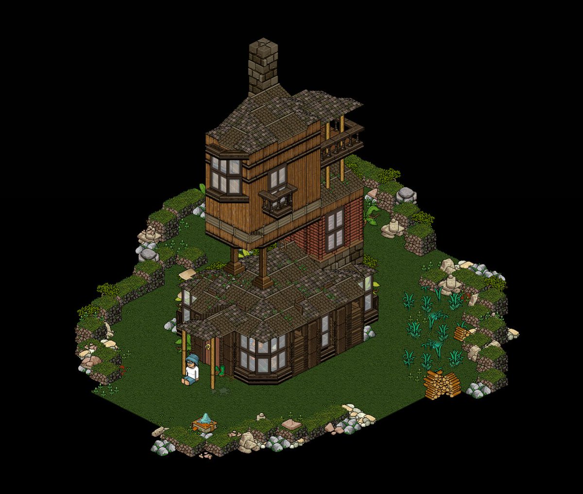 My attempt on the Weasley house ♛ The background's plain because I focused at the house.