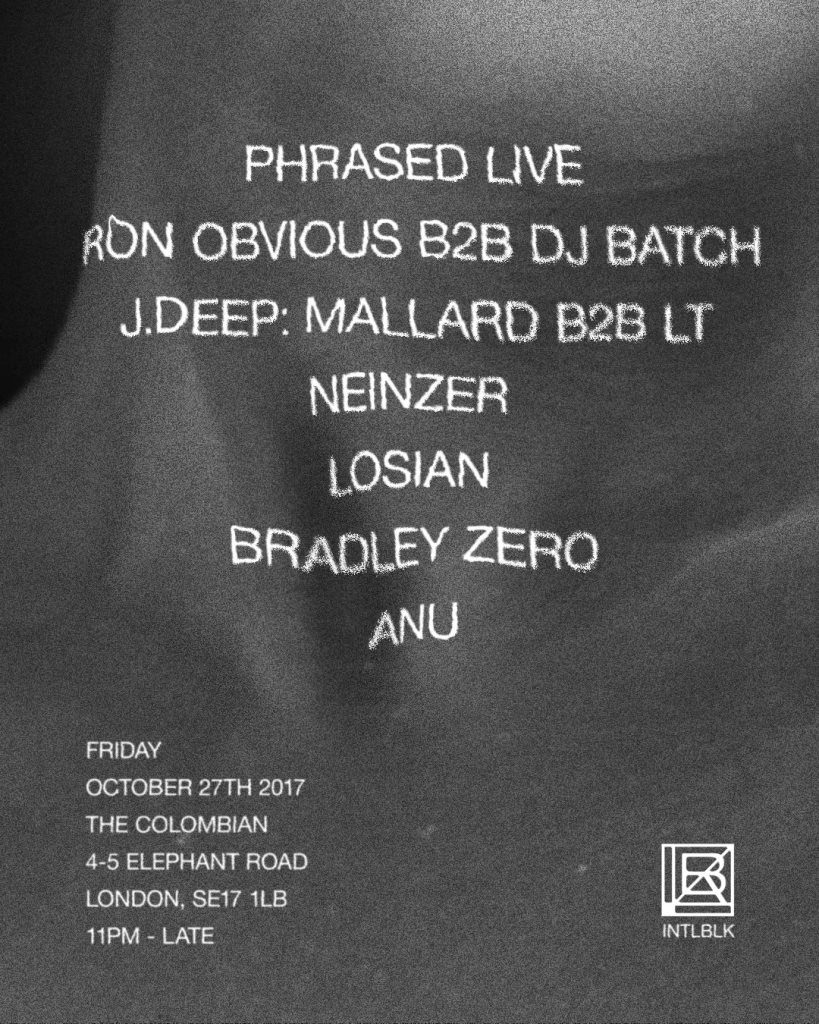 ColombianSE17's tweet photo. On Halloween weekend @rhythmsectionhq host the first @intl_black nacht 🌑 with us. Tickets: https://t.co/LLfLNVyWk4 https://t.co/gktUStXhwH