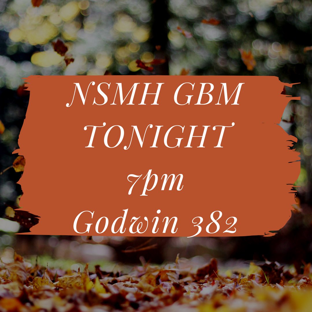 JMUNSMH's tweet photo. Join us tonight for a fun-filled GBM in Godwin 382 at 7pm! 😋 https://t.co/ChkDBx9Hzn