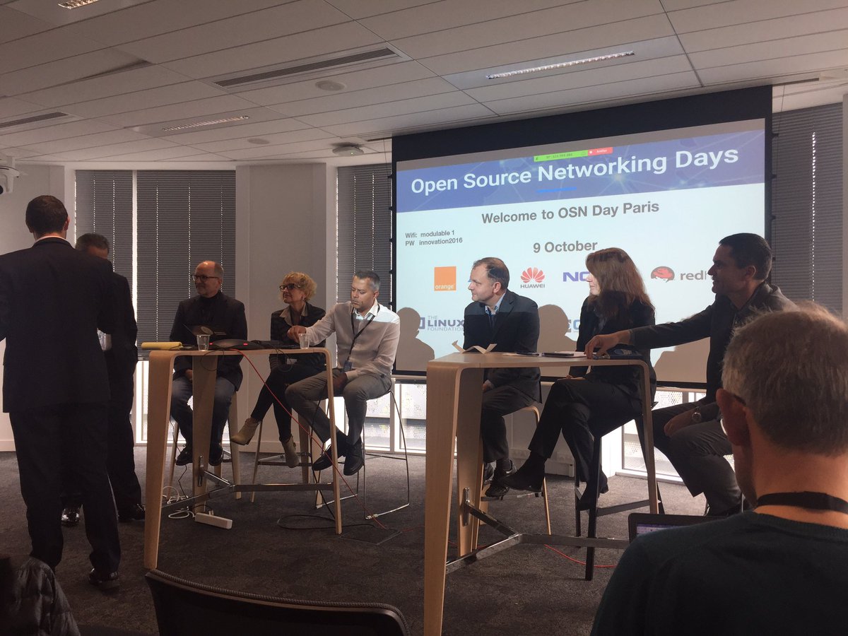 ruan_he's tweet photo. Panel discussion on importance of open source, especially for telco operators in #orange #OSNDaysParis https://t.co/n3nReFXni9