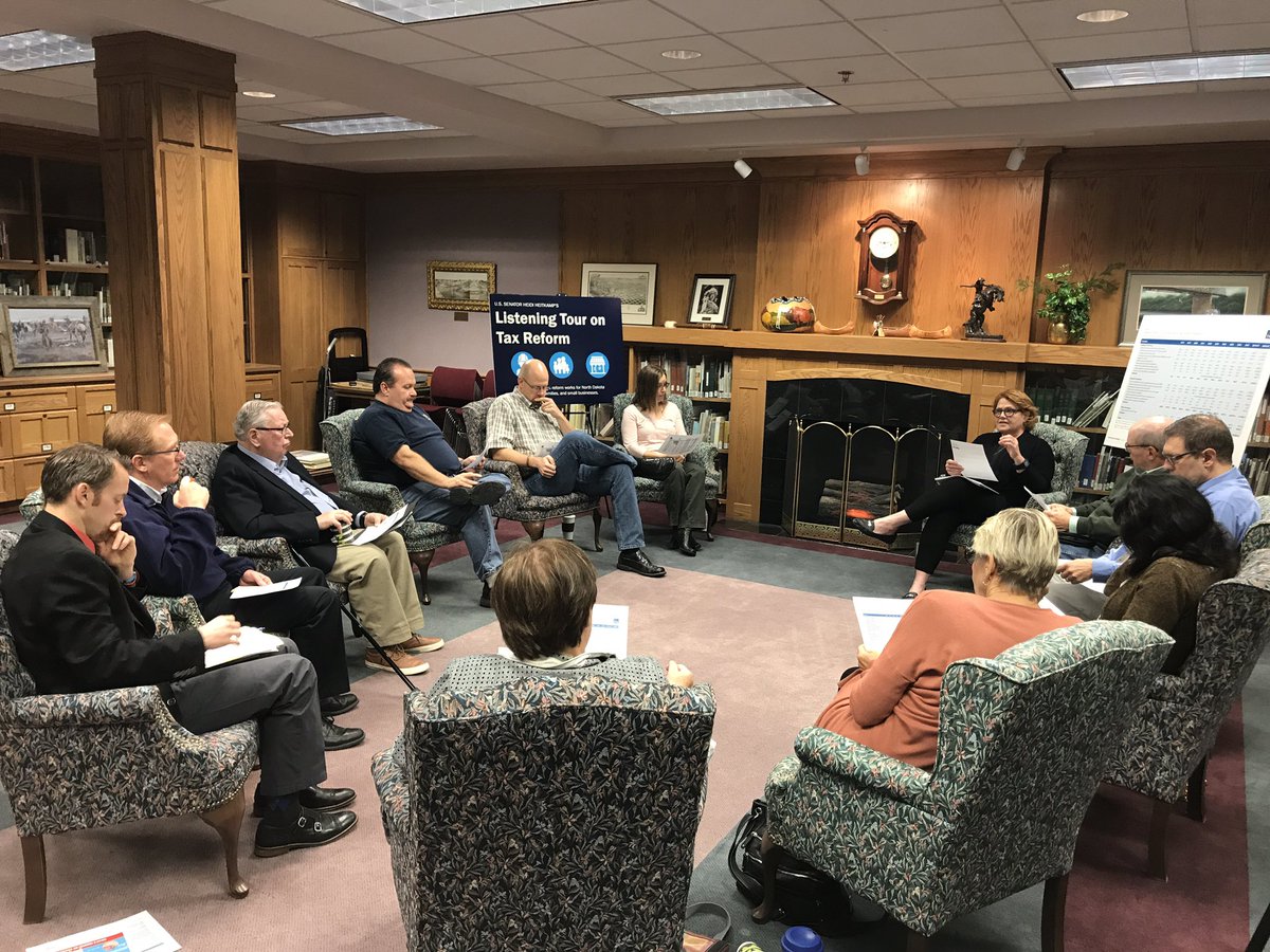 NBCMolly's tweet photo. Morning listening session on tax reform with Senator #HeidiHeitkamp @KFYRTV https://t.co/zryCrtHgwc