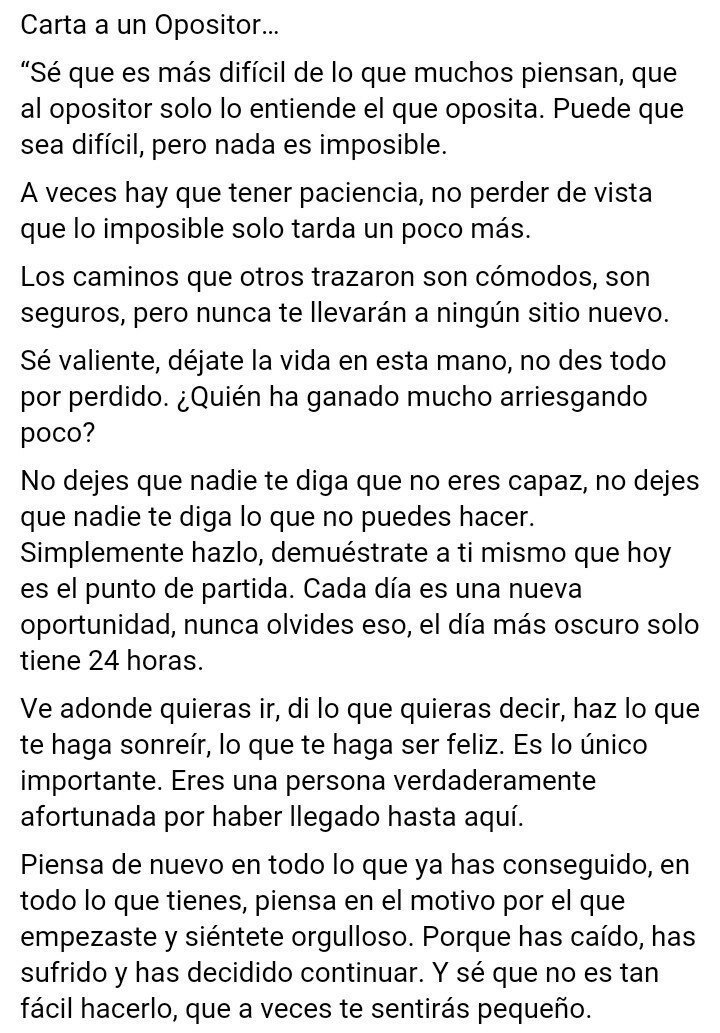 3Opositor3's tweet photo. Carta a un Opositor... #FelizLunes #Opositores #CNP #GuardiaCivil #PoliciasLocales #Oposiciones https://t.co/gz0KNQTLD9