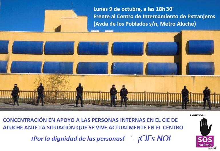 Hoy lunes 18:30h concentración #CIEsNo frente CIE Aluche en apoyo a las personas internas maltratadas sosracismomadrid.es/web/blog/2017/…
