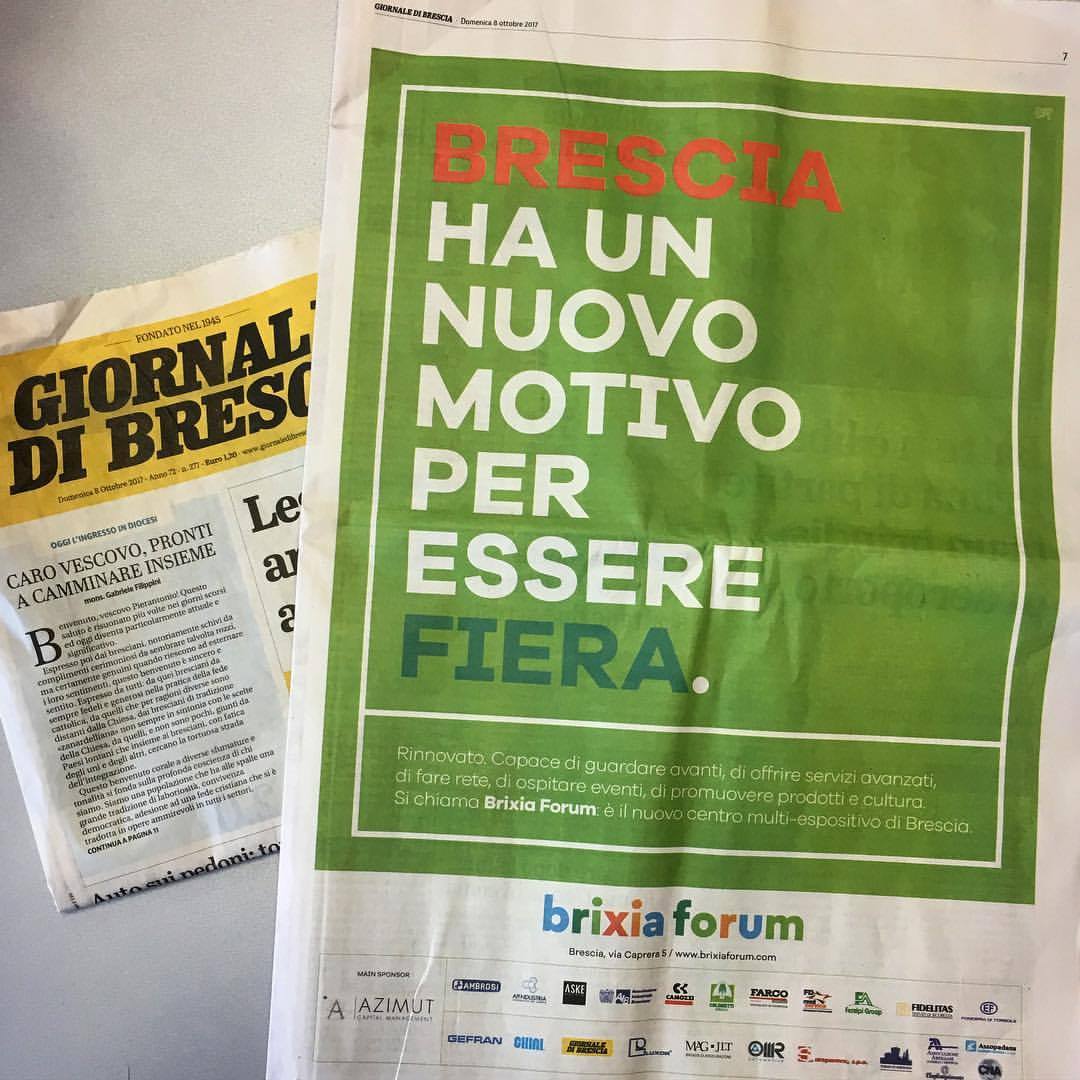 #Brescia ha un nuovo motivo per essere FIERA.
La nuova campagna pubblicitaria di <a href="/CREM_Agenzia/">CREM Comunicazione</a> per #BrixiaForum.