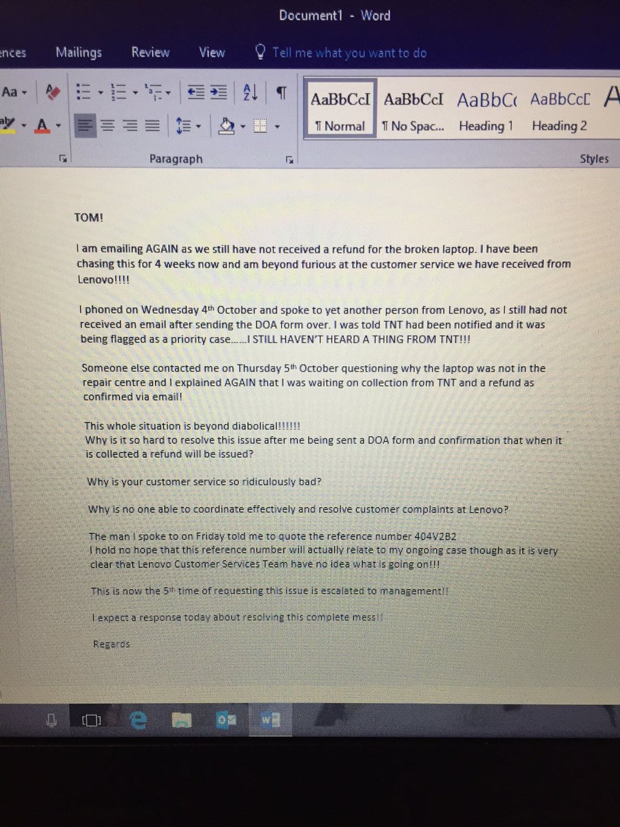 lozcardy's tweet photo. Another email sent this morning @lenovo as yet again, no contact has been made on your part!!! https://t.co/GoydWg1muZ