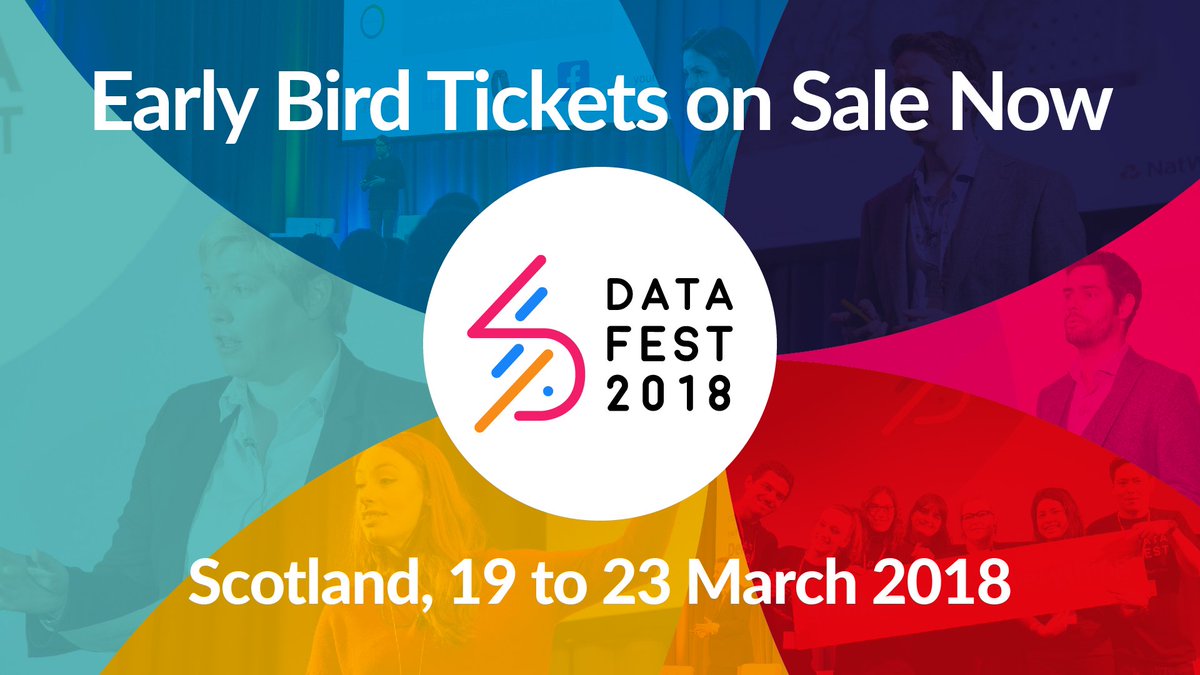 DataLabScotland's tweet photo. Early bird tickets for @DataFest_ are quickly going. Grab yours while they last! https://t.co/KsGlln5M6d
#DataFest18 #DataChangesEverything https://t.co/iVUSUI35vL