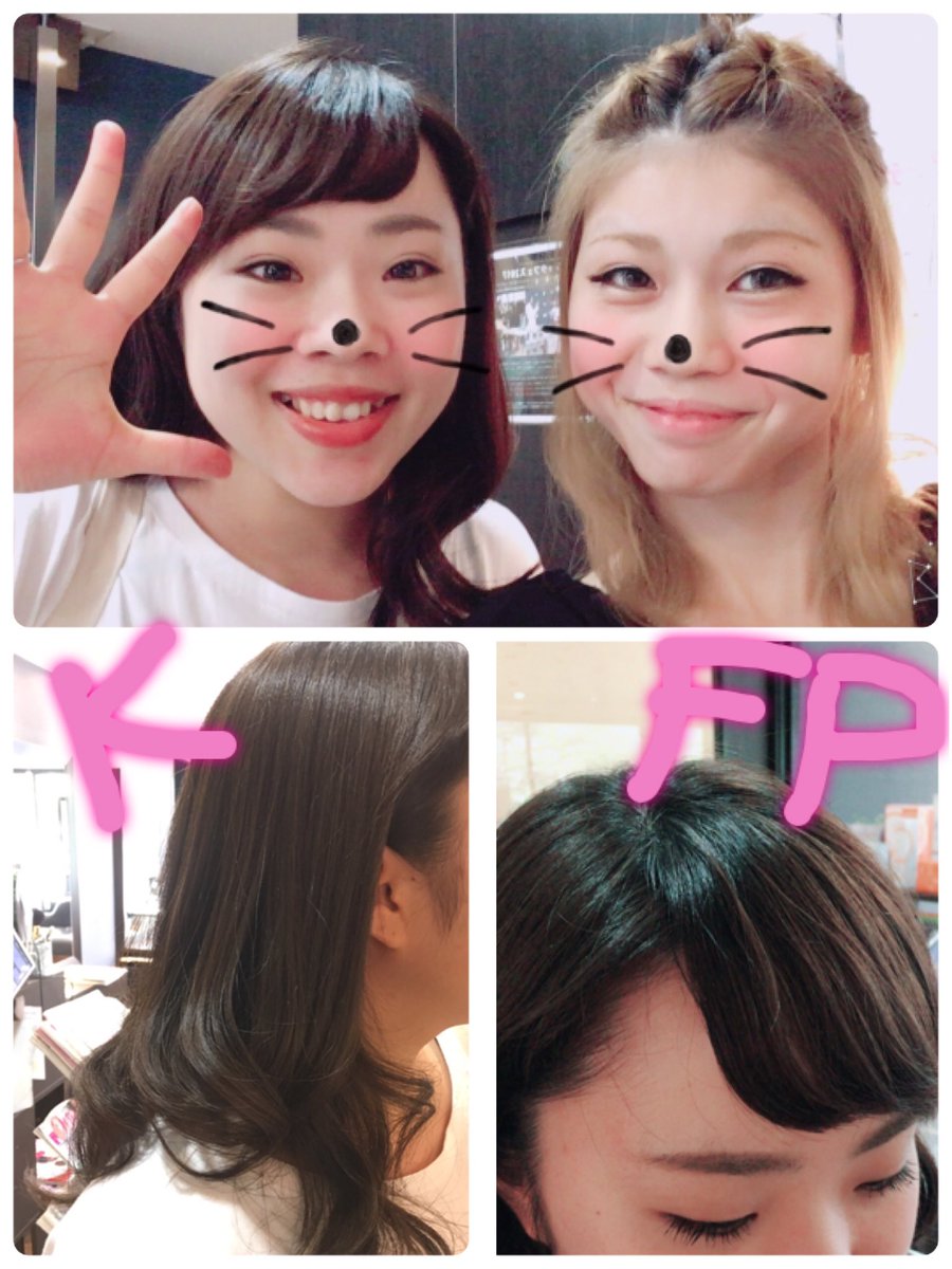 やまぐち ゆみ 鹿児島美容師 更新できなかったので改めて感謝を えりか ひめのちゃん ちかちゃん ３人とも少し長い時間がかかりましたが モデルになってくれてありがとう 前髪パーマ カラーモデル ダブルカラー カットモデル 感謝 鹿児島市