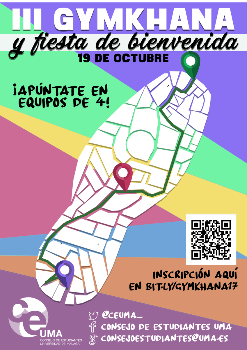 ¿Os habéis enterado ya de la Gymkhana que está organizando <a href="/ceuma_/">Consejo Estudiantes UMA</a> ? ¿No? ¡Entrad en su perfil corriendo para poder informaros y participar!