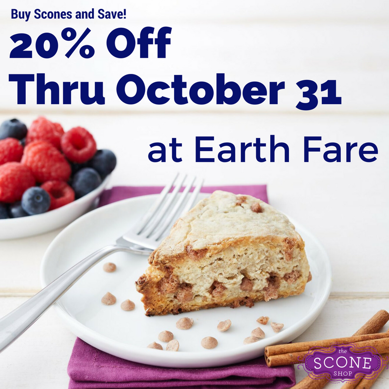 Stock up on our packs of take &amp; bake #scones at <a href="/EarthFare/">Earth Fare</a> and save 20%! #EarthFare ow.ly/nWiw30fGW86