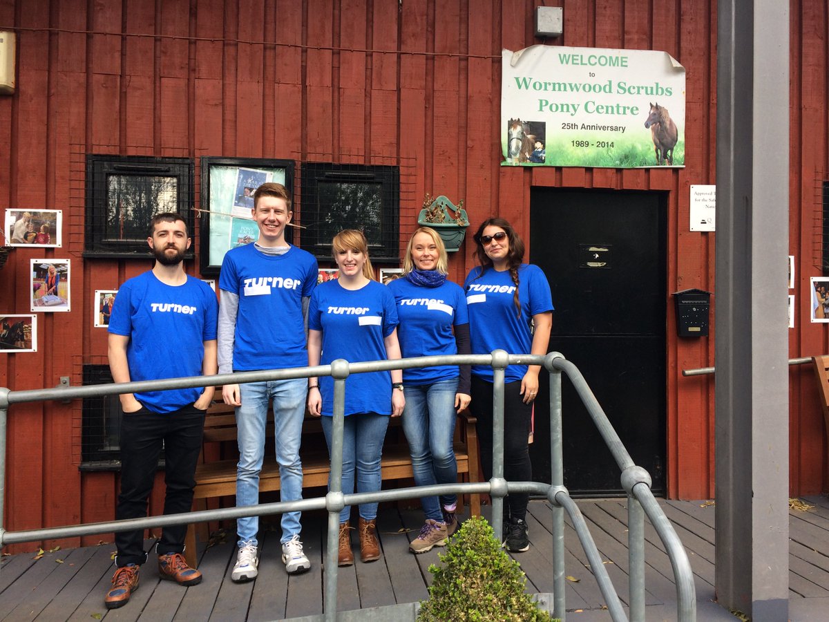 thenickhart's tweet photo. #TurnerVolunteerDay London volunteers at the Pony centre for disabled kids. https://t.co/fgbEQ8PCQW